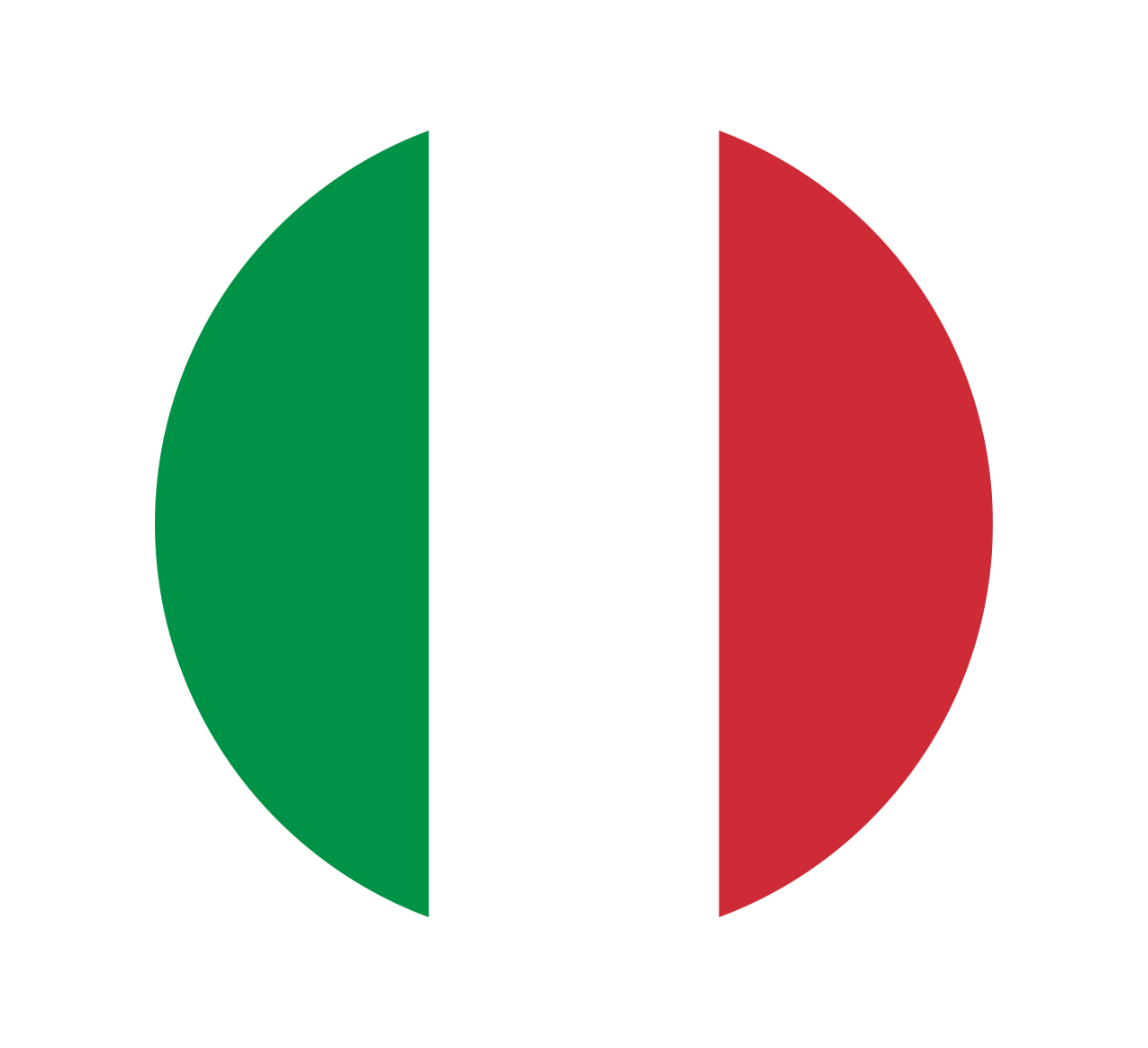 Italy flag in a circle