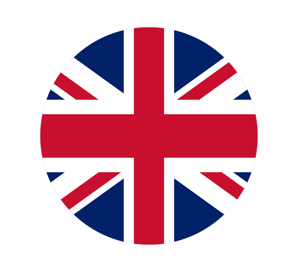 United Kingdom flag in a circle